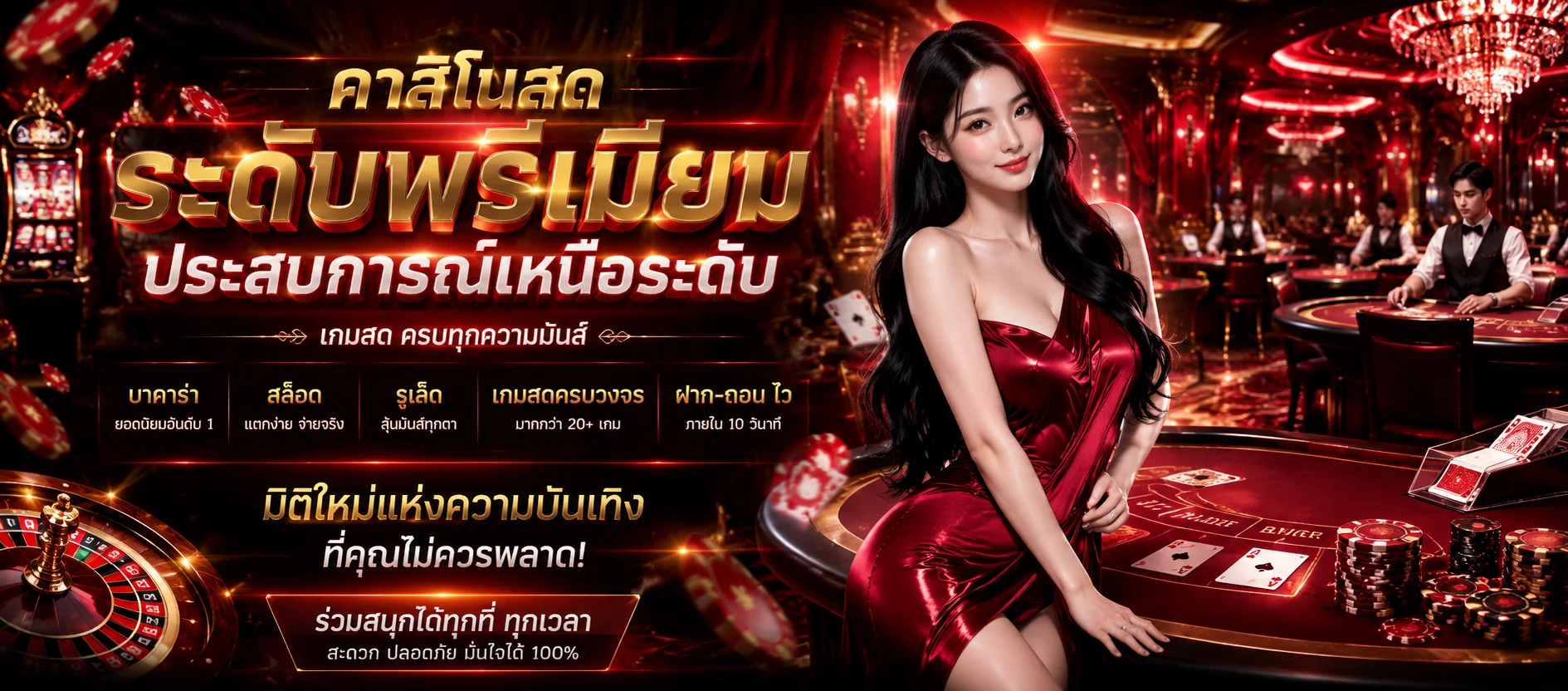คาสิโนออนไลน์ WELBET บาคาร่าสด รูเล็ต ไฮโล ถ่ายทอดสด